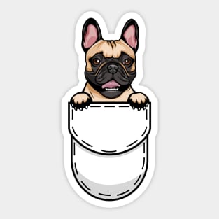 Funny French Bulldog Pocket Dog Sticker